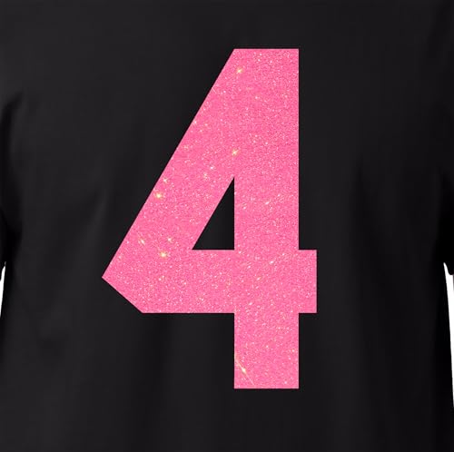 20,3 cm Rot & Rosa & Lila Farbtöne Glitzer Jersey Zahlen für Sport T-Shirts, Trikots, Fußball, Baseball, Basketball, Bügel-Wärmeübertragung für Team-T-Shirts (Stil A) (Neon_Pink_4) von TeeWin