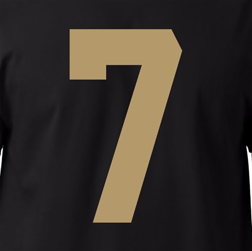 20,3 cm erdgetönte Trikot-Nummern, für Sport-T-Shirt, Fußball, Baseball, Basketball, zum Aufbügeln, Wärmeübertragung, Team-T-Shirt (Stil A) (Vegas-Gold 7) von TeeWin