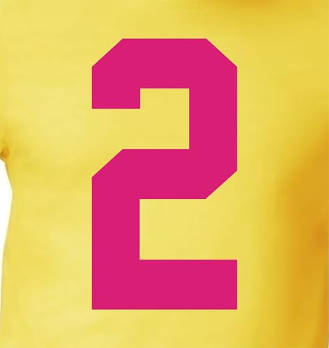 20,3 cm magentafarbene Trikot-Nummern zum Aufbügeln für Sport-T-Shirts, perfekt für Fußball, Baseball, Basketball und Teamuniformen, Wärmeübertragung (Stil A) (Passion-Pink 2) von TeeWin