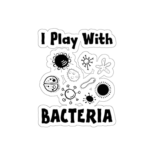 Teegarb Letter Blanket Sticker Decal Novelty Playing with Bacteria Laboratories Hilarious Microorganisms Experts Men Stickers for Laptop Car 3" × 3" / White von Teegarb Letter Blanket