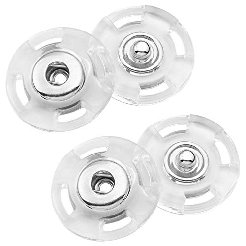 20 Sets transparente Druckknöpfe zum Aufnähen, Druckknöpfe für Kleider, Mäntel, Kleidung, Nähen, 18 mm von Teensery