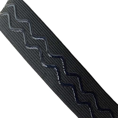 4,5 m schwarzes rutschfestes elastisches Band mit gewellter Silikonrückseite, elastisches Greiferband zum Nähen, Elasitc Band für Kleidung, Perücke, Nähen, Haar-Accessoire, 2,5 cm breit 4,5 m schwarzes rutschfestes elastisches Band mit gewellter Silikonrückseite, elastisches Greiferband zum Nähen, Elasitc Band für Kleidung, Perücke, Nähen, Haar-Accessoire, 2,5 cm breit von Teensery