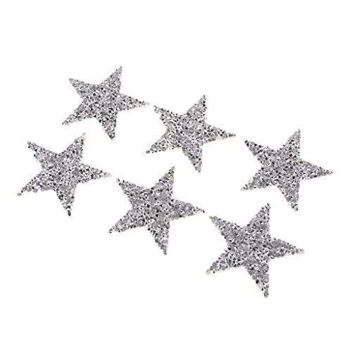 Bügelbilder mit Stern-Design, für Kleidung, DIY, Abzeichen, Applikation, 5 cm, Kristall-Strasssteine, 6 Stück Bügelbilder mit Stern-Design, für Kleidung, DIY, Abzeichen, Applikation, 5 cm, Kristall-Strasssteine, 6 Stück von Teesea