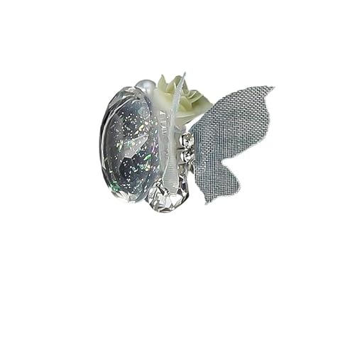 5 x Schmetterlingsflügel, gestapelte Diamanten, Nagel-Strasssteine, Kristall, Schmetterling für Nägel, Metall von Tefexer
