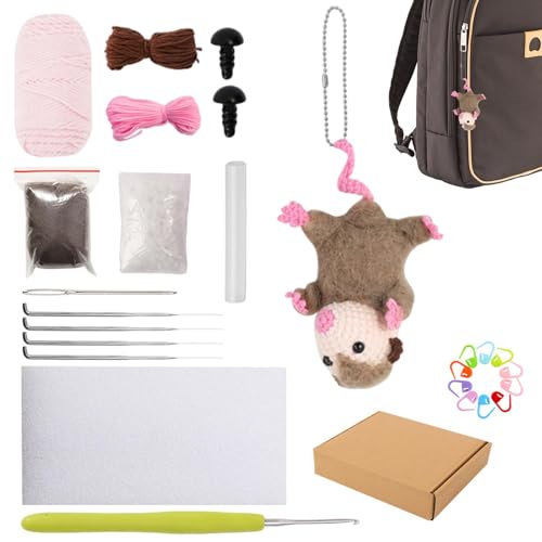 Teksome Anfänger -Filzing -Kits, Tiernadel -Filzing -Kit | Anfänger handgefertigter Puppenanhänger Set,Craft Animal Home Decoration mit Schritt-für-Schritt-Anweisungen zu Weihnachten, Hauswärmeln, von Teksome