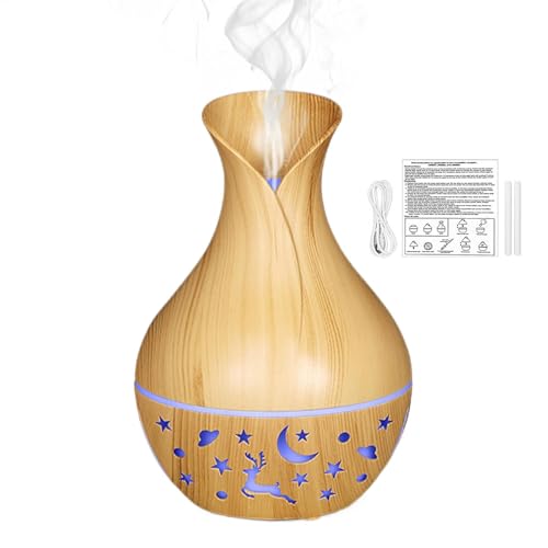 Teksome Aromatherapie-Diffusor, Duftöl-Diffusor - Duft-Luftbefeuchter mit Farbiger LED-Beleuchtung | Heimatmosphärendekoration, 200 ml Aromatherapie-Nebeldiffusoren für Zuhause, Studio, Spa, Yoga von Teksome