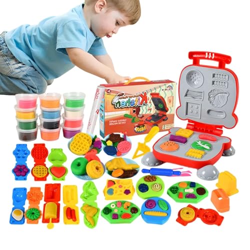 Teksome Modelliermasse - Rich Play Dough Kit | Dough Kitchen Creations Spielset für Mädchen, Geburtstag, Wochenendparty, Geschenk für Kinder von Teksome