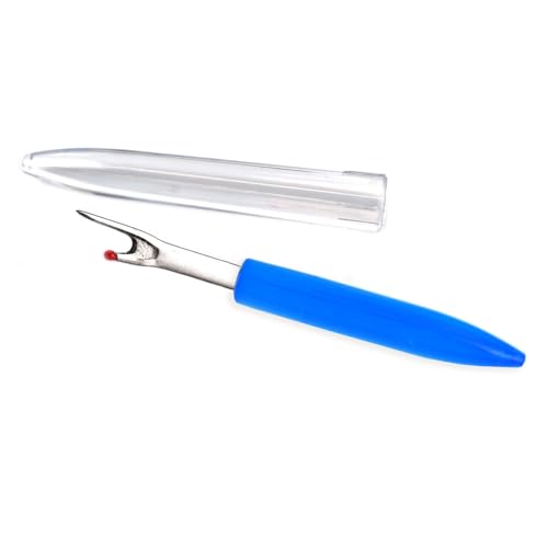 Telliswelt Kompakter Nahttrenner 6,5 cm – Farbiger Knopflochtrenner mit Schutzkappe, Farbe: Blau Telliswelt Kompakter Nahttrenner 6,5 cm – Farbiger Knopflochtrenner mit Schutzkappe, Farbe: Blau von Telliswelt