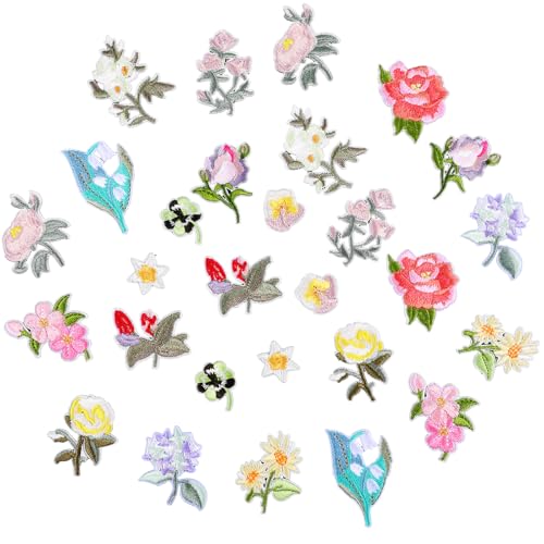 28 Stück Blumen Patches zum Aufbügeln Aufbügler Gestickte Applikation 14 Muster Dekorative Vintage Aufbügelbilder Mini Blumenstickerei Applikation für Kleidung Rucksäcke Jeans Hüte Jacken 28 Stück Blumen Patches zum Aufbügeln Aufbügler Gestickte Applikation 14 Muster Dekorative Vintage Aufbügelbilder Mini Blumenstickerei Applikation für Kleidung Rucksäcke Jeans Hüte Jacken von Telooco