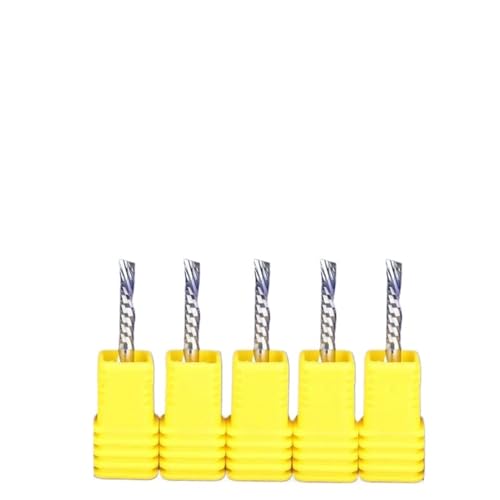 Temhyu 10PCS 3,175mm Schaft Linkshänder Unten Schneiden Cutter Spirale Einzelne Flöte CNC Router Bits Acryl PCB PVC Aluminium von Temhyu