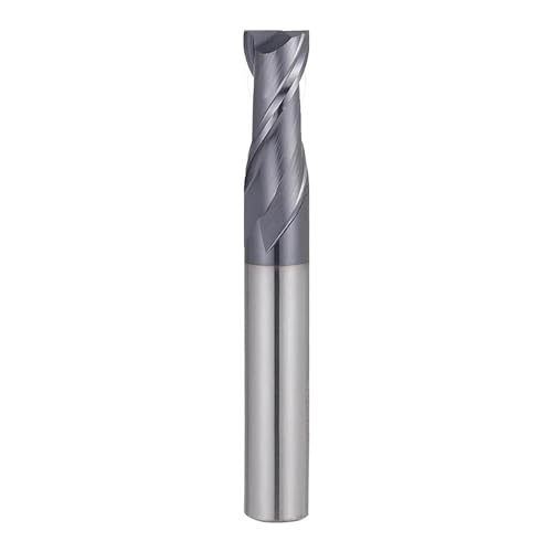 Temhyu HRC50 55 65 8mm 10mm Schaft CNC Hartmetall Schaftfräser 2 3 4 Flöten Wolfram Maschine Fräser werkzeuge Metall Schlüssel Sitz Gesicht Router Bit(D10XD10X100,HRC50 2Fluts) von Temhyu