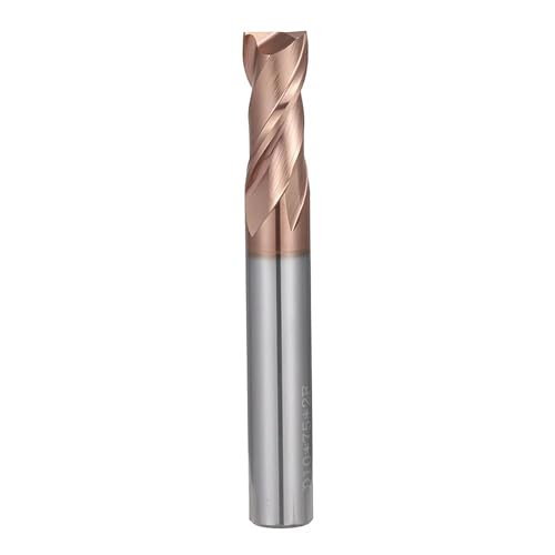 Temhyu HRC50 55 65 8mm 10mm Schaft CNC Hartmetall Schaftfräser 2 3 4 Flöten Wolfram Maschine Fräser werkzeuge Metall Schlüssel Sitz Gesicht Router Bit(D4XD4X50,HRC55 2Fluts) von Temhyu