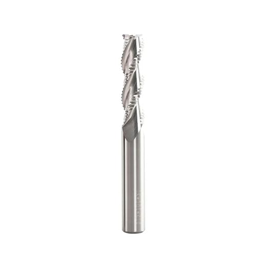 Temhyu HRC60 Vollhartmetall-Schruppfräser 3F 4F CNC-Fräser-Bits Metallschruppbearbeitung Aluminium-Kupfer-Kunststoff-Fräser(Aluminium,5X50) von Temhyu