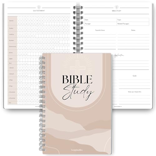 Bible Study Guide: Reflect on God's Word with Comprehensive Study Tools | Bibelstudier-Tagebuch mit Seifennotizen, Predigts-Mapping, Gruppenstudium und Reflexionen für Christen | A5 Lux von Templatables