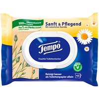 Tempo Feuchtes Toilettenpapier Sanft & Pflegend 1-lagig, 42 Tücher von Tempo