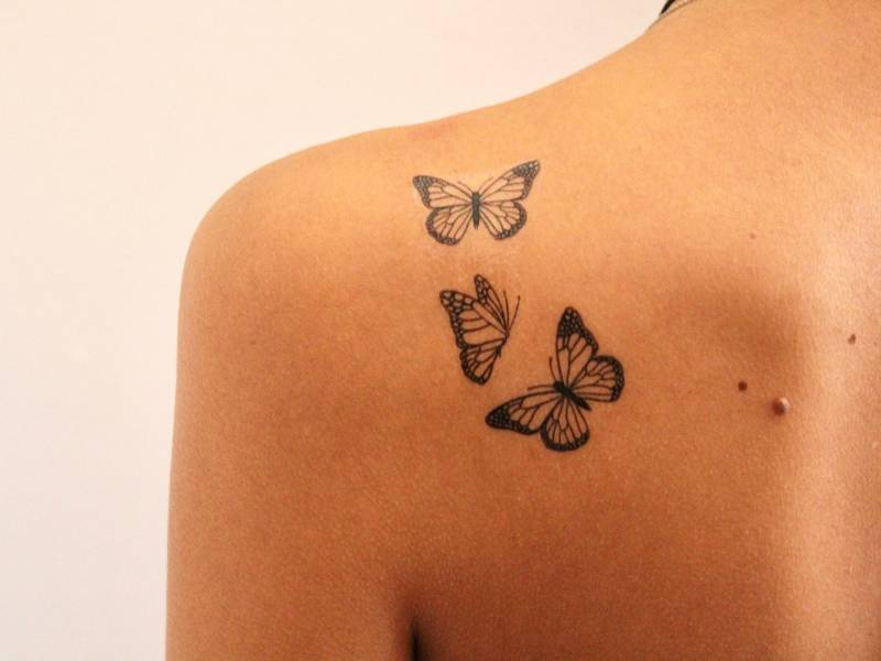 Schmetterling Temporäres Tattoo | 2Er Set/Kleine Schmetterlinge von TemporaryTattooInc