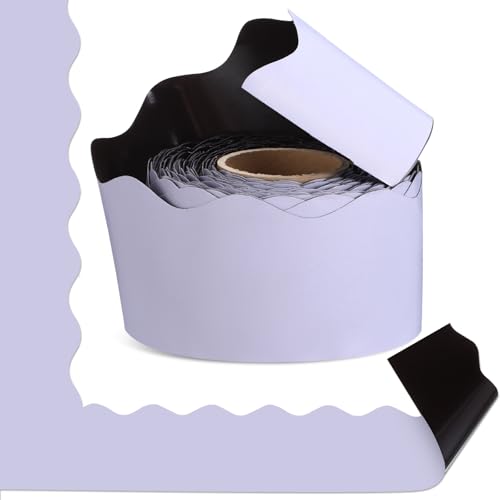 Tenceur Große magnetische Pinnwand-Bordüre für Klassenzimmer, Whiteboard-Dekorationen, gewellter Rand für Büro, Kreidetafel, Heimdekoration, 122 x 7 cm, Lavendelfarben Tenceur Große magnetische Pinnwand-Bordüre für Klassenzimmer, Whiteboard-Dekorationen, gewellter Rand für Büro, Kreidetafel, Heimdekoration, 122 x 7 cm, Lavendelfarben von Tenceur