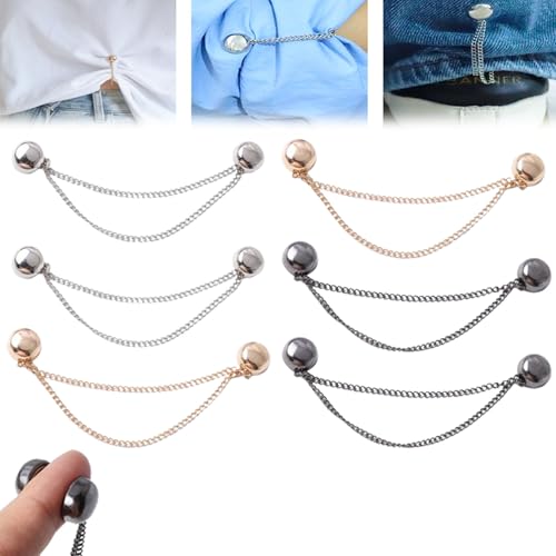 Multi-Function Magnetic Clothing Clips, Multi-Purpose Magnetic Pinless Brooch, Strongest Magnetic Strength Buttons Clips (6pcs) von Tencipeda