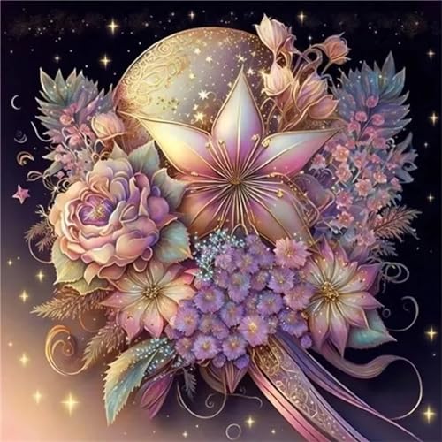 TengYuer Diamond Painting Set for Adults DIY 5D Diamond Painting Blume Herz Fantasie Crystal Rhinestone Embroidery Painting Painting by Numbers Diamond Beginners Home Wall Decor 30x30cm von TengYuer