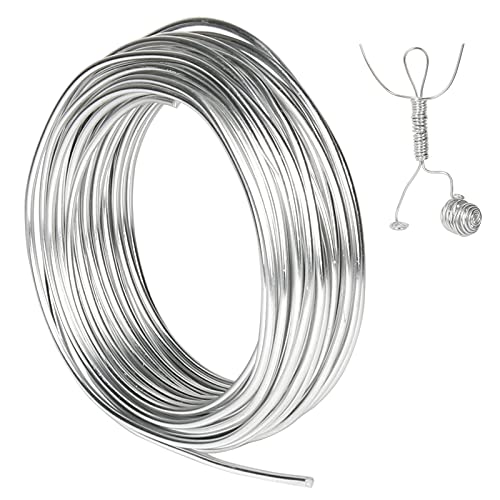 Tenn Well Aluminium-Basteldraht, 9 Gauge, 15 m, 3 mm, biegbar, für Modellierung, Schmuckherstellung, Puppenherstellung, Basteln, Modellieren, Bonsai-Training von Tenn Well