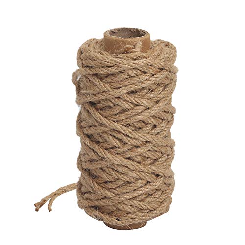 Tenn Well 4mm Juteseil 20M Jute-Schnur Garten Kordel für Gartenarbeit Dekoration Verpackung Bündelung Bindegarn und Dekoratives Handwerk (Braun) von Tenn Well