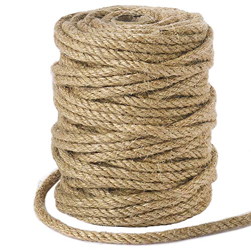 Tenn Well 5mm Juteseil 30M Jute-Schnur Garten Kordel für Gartenarbeit Dekoration Verpackung Bündelung Bindegarn und Dekoratives Handwerk (Braun) von Tenn Well