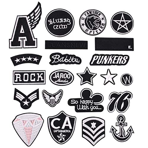 Iron On Patches zum Aufbügeln Embroidered Patch Sticker Eisen auf Patch für DIY T-Shirt Jeans Kleidung Taschen Flicken Patches von Teogneot