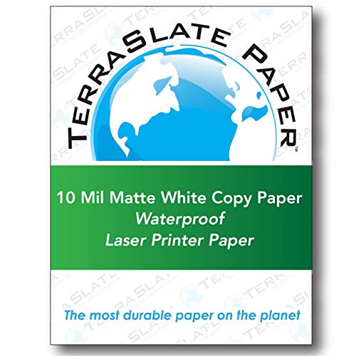 TerraSlate Paper 1 10 Mil Schwere Lager Wasserdichte Laser-Drucker/Kopie 8,5 "X 11" 25 Blatt von TerraSlate Paper