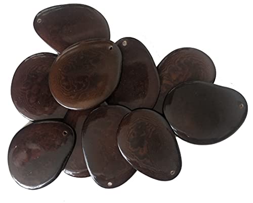 Tagua Nussscheiben, XL, 3–4 cm vegan, vegetarisch, elfenbeinfarben, 5 Stück von Terrapin Trading Ltd