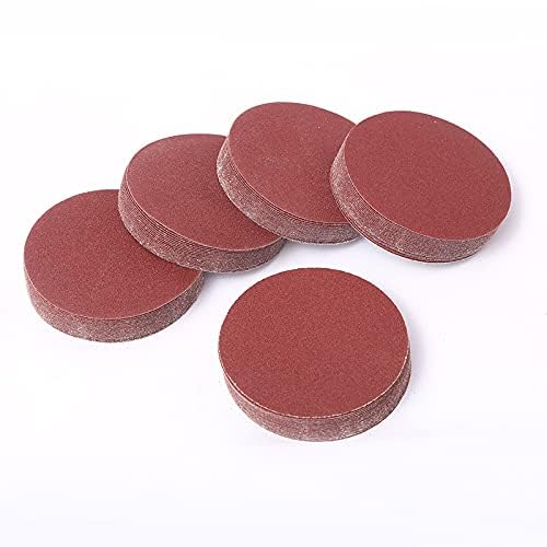 Schleifscheiben 125 mm ohne Loch Exzenter Klett-Schleifscheiben ungelocht Schleifpapier/Blätter 4 Körnungen erhältlich 20 Stück (Rot, 125 mm, 100, Mittel) von Terryshop74