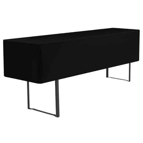 Teruntrue Biertischhusse Tischdecke Schwarz Bierzelttisch Premium Abwaschbare Tischdecken 220x70x35cm für Bierzelttisch 70 cm Tischbreite für Gartenbankette im Freien (Schwarz) von Teruntrue