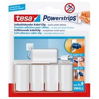 5 tesa Kabelclips Powerstrips Kabel-Clip weiß von Tesa