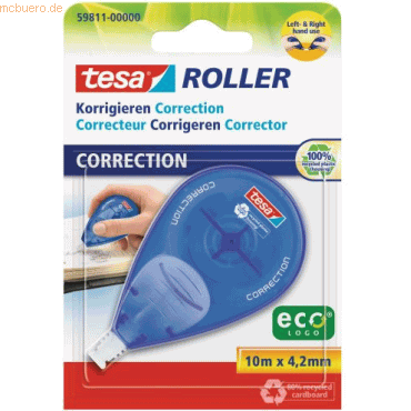 5 x Tesa Korrekturroller ecoLogo 4,2mmx10m Left&Right Blister von Tesa