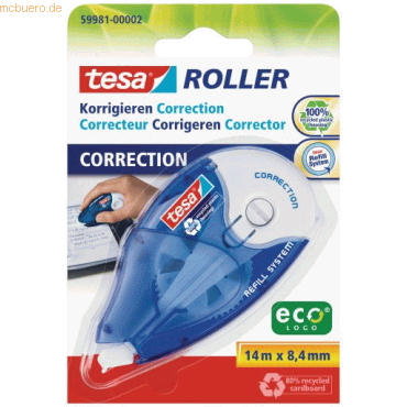 5 x Tesa Korrekturtroller ecoLogo 8,4mmx14m (Blister) von Tesa