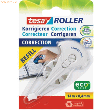 5 x Tesa Korrekturtroller ecoLogo Nachfüllkassette 8,4mmx14m (Blister) von Tesa