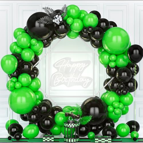 Teselife Luftballons Girlande Schwarz Grün, 119 Stück Ballons Grün und Schwarz Latex Luftballon Junge Männer Kinder Geburtstag Ballon Hochzeit Jubiläum Verlobung Abschlussfeier Bachelor Spiel Party von Teselife