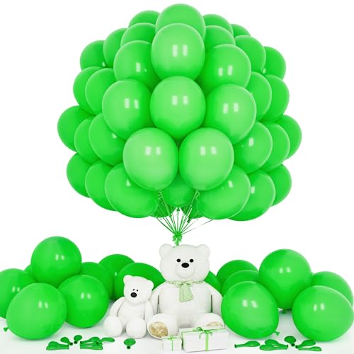 Teselife Luftballons Grün, 50 Stück 12 Zoll Matt Grüne Ballons Girlande Männer Junge Geburtstag Hochzeit Jahrestag Verlobung Valentinstag Baby Shower Jubiläum Bachelor Christmas Dschungel Braut Party von Teselife