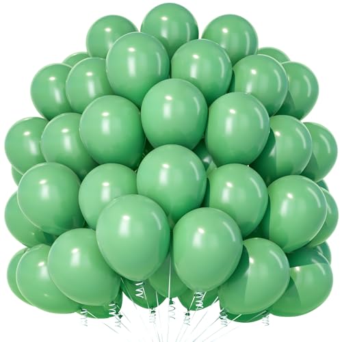 Teselife Salbei Grüne Luftballons, 100 Stück 12 Zoll Matt Retro Grüne Luftballons, Olivgrüne Party Ballons Für Männer Frauen Geburtstag Babyparty Jahrestag Verlobung Abschlussfeier Wild One Party Deko von Teselife