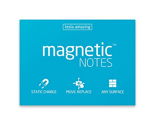 Elektrostatisch selbstklebende Haftnotiz - Tesla Amazing - Magnetic Notes - 10x7cm - Blau - 100 Blatt von Tesla Amazing