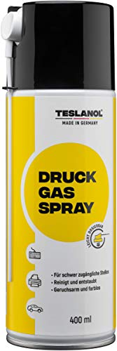 TESLANOL 26003 Druckluftspray zum Reinigen & Entstauben von PC Tastatur Computer / Druckluftreiniger Anti-Staub Spray / Druckluft Spraydose / 400 ml von TESLANOL