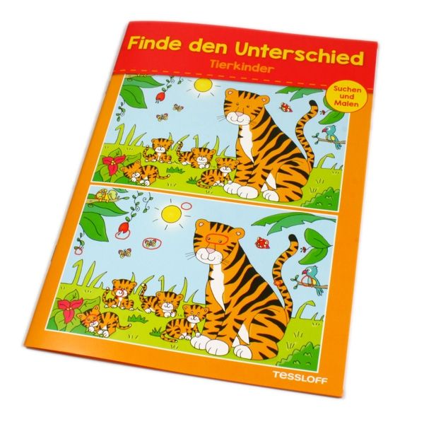 Finde den Unterschied - Tierkinder Suchbilder zum ausmalen von Tessloff Medienvertrieb GmbH &