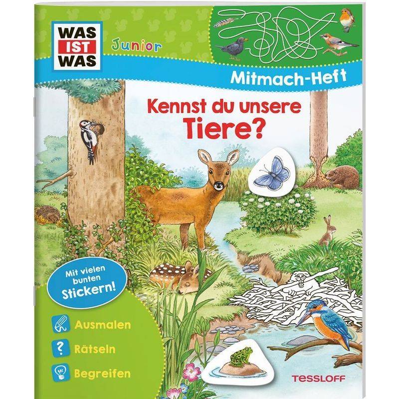 Was Ist Was Junior Mitmach-Heft Kennst Du Unsere Tiere? - Tatjana Marti, Geheftet von Tessloff Verlag Ragnar Tessloff GmbH & Co. KG