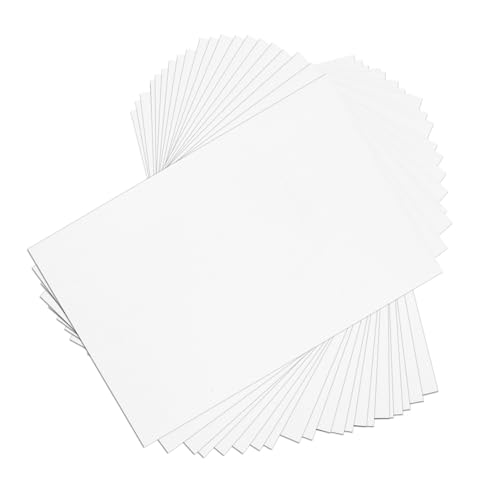 50 Stück Postkarten Blanko 15 * 10cm, Klappkarten Karten Blanko Papier-Karten Set zum Selbstgestalten, Beschriften oder Bedrucken, für Konfirmationskarten und Einladungskarten Verwendet (Weiß) von Teuena