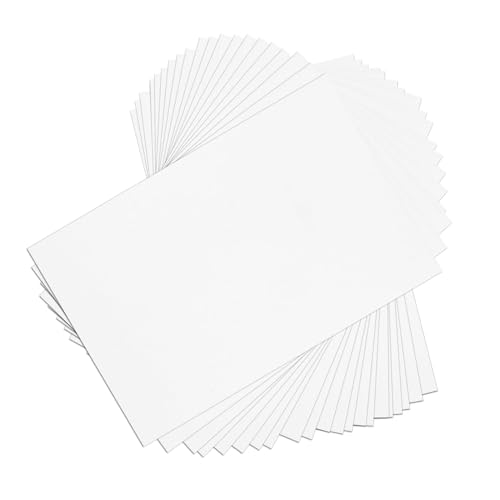 50 Stück Postkarten Blanko 15 * 10cm, Klappkarten Karten Blanko Papier-Karten Set zum Selbstgestalten, Beschriften oder Bedrucken, für Konfirmationskarten und Einladungskarten Verwendet (Weiß) von Teuena