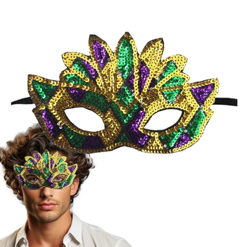 Gesichtsbedeckung Mardi Gras, Maskerade Gesichtsbedeckung | Gesichtsbedeckung aus Paillettenstoff mit elastischem Seil, Foto-Requisiten - Gesichtsbedeckung für Erwachsene für Maskeraden, Halloween, au von Tewzafiya