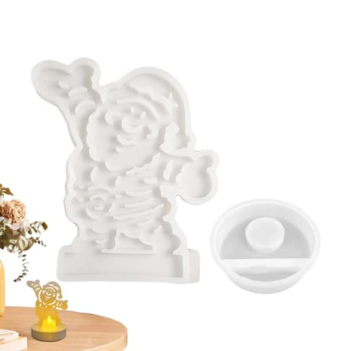 Silikonformen Gießformen Weihnachtsmann | Weihnachtskerzenhalter-Form | Duftkerzenhalter-Form | Weihnachten Silikonform Kerzenformen Seifenform Für Seife Candy Kerze Weihnachten Ornament Machen von Tewzafiya