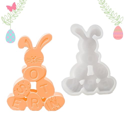 Süße Hasenkerzenformen, Hasenformen - Seifenform - Kaninchen Fondant Form Ostern form für Schokoladenharz Guss Kerze Seifenwachsfahrzeughandwerk von Tewzafiya