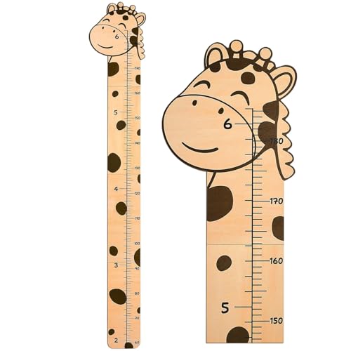 Tewzafiya Kinder Messlatte Aus PVC Größenmesser Baby Messlatte Höhe Diagramm Wandmontage Cartoon Tier Wachstumsmesslineal Messlatte Als Kinderzimmer Wand-Dekoration Weihnachtsgeschenke Kinder Babys von Tewzafiya