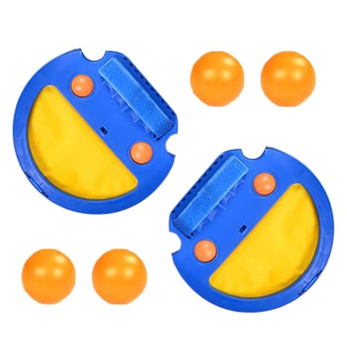 Tewzafiya Schläger-Taschenballspiel, Wurf- und Fangball-Set - Kinderwurf-Fangballspielzeug mit 4 Bällen - Eltern-Kind-Spiel für Outdoor-Yard-Spiele, Pool-Spielzeug von Tewzafiya