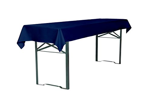 TexDeko® Tischdecke für Bierzeltgarnitur 250 x 100 cm Biertischdecke (Blau) Blickdicht waschbar & wiederverwendbar mit Oeko-TEX Zertifikat von TexDeko